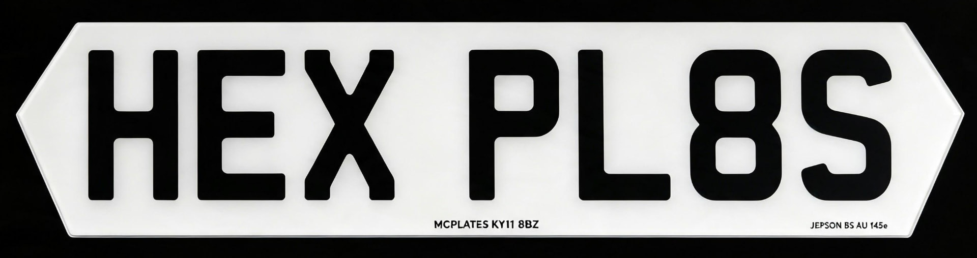 Hex-shaped number plate